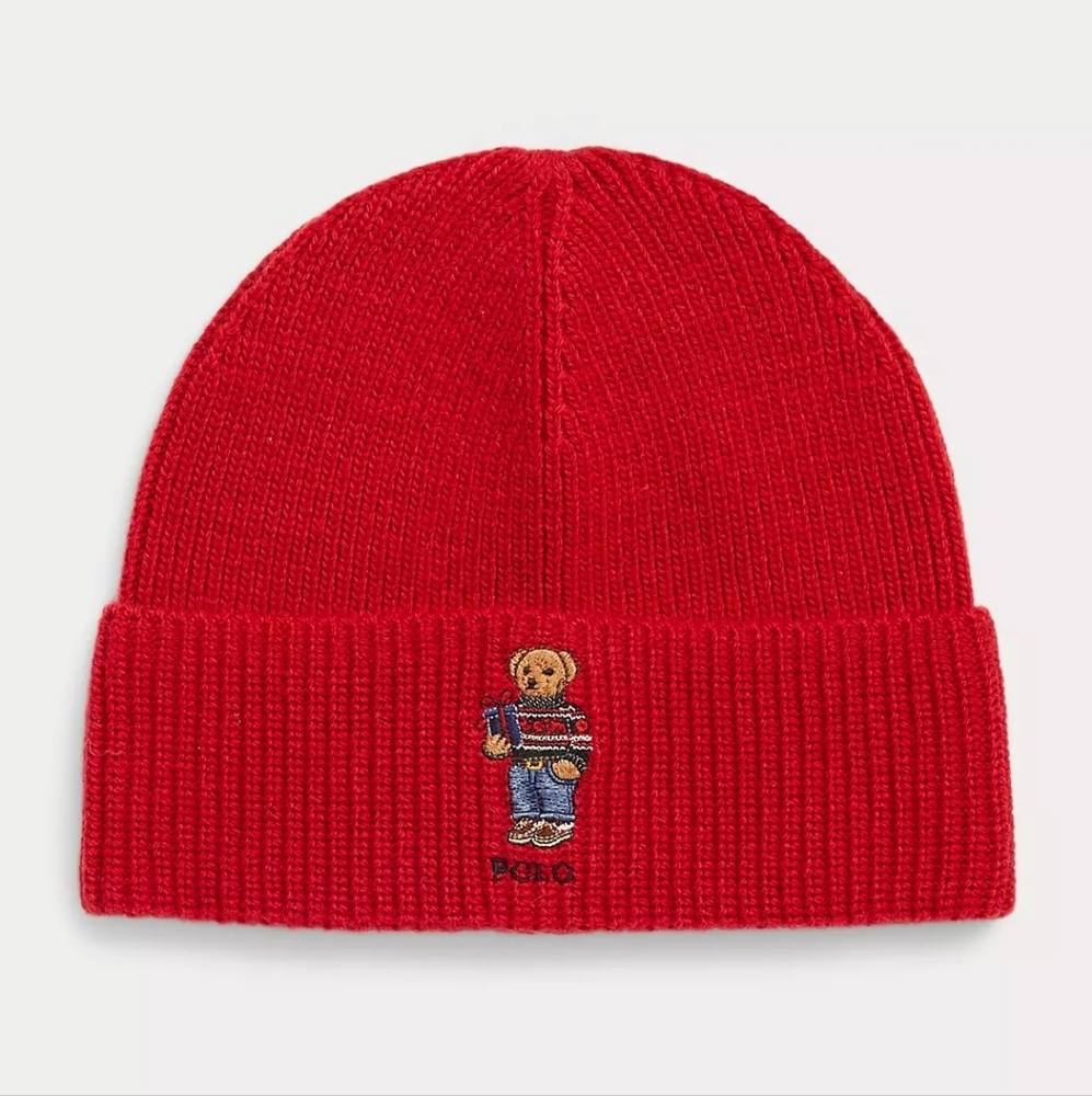 Polo by Ralph Lauren Red Knit Beanie